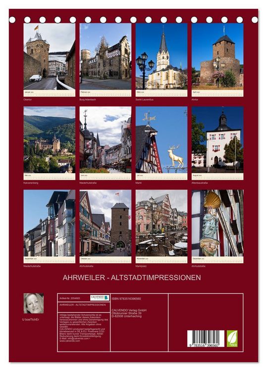 Produktbild: AHRWEILER - ALTSTADTIMPRESSIONEN (Tischkalender 2026 DIN A5 hoch), CALVENDO Monatskalender