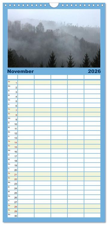 Produktbild: Familienplaner 2026 - Wanderbares Miltenberg mit 5 Spalten (Wandkalender, 21 x 45 cm) CALVENDO