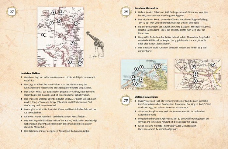 Produktbild: Rätselbuch der Landkarten • In 80 Karten um die Welt