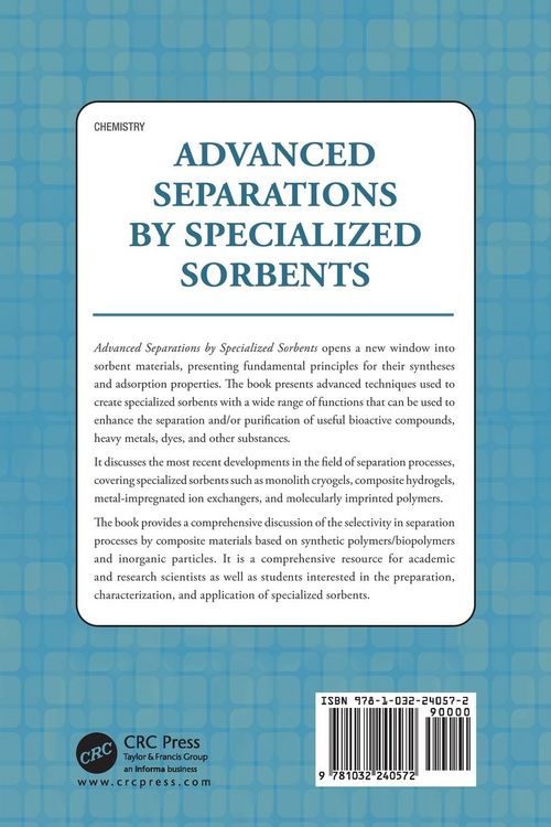 Produktbild: Advanced Separations by Specialized Sorbents