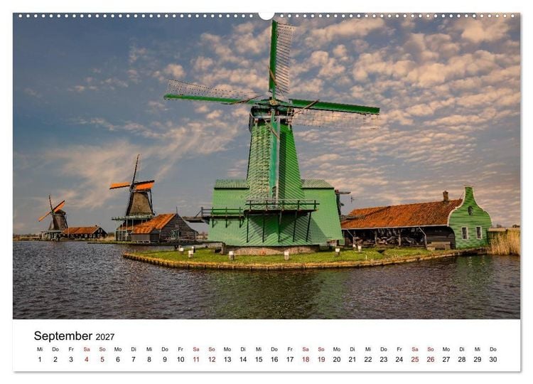 Produktbild: M&auml;rchenhafte Windm&uuml;hlen (Wandkalender 2027 DIN A2 quer), CALVENDO Monatskalender
