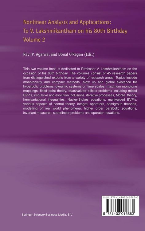 Produktbild: Nonlinear Analysis and Applications