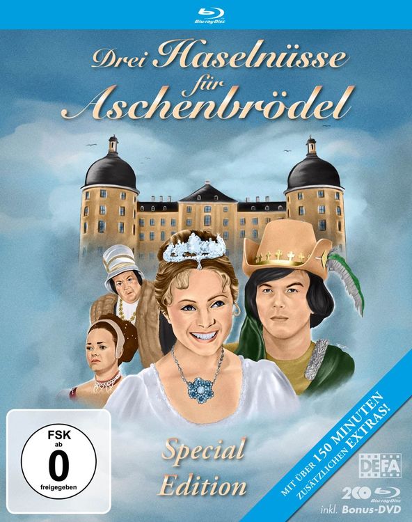 Produktbild: Drei Haseln&uuml;sse f&uuml;r Aschenbr&ouml;del - Special Edition mit Bonus-DVD (Filmjuwelen / DEFA-M&auml;rchen) (Blu-ray + DVD)
