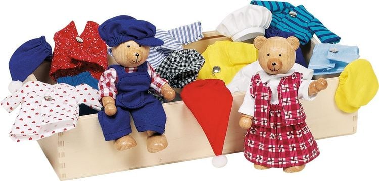 Produktbild: goki Biegepuppen B&auml;rchens Klamottenkiste