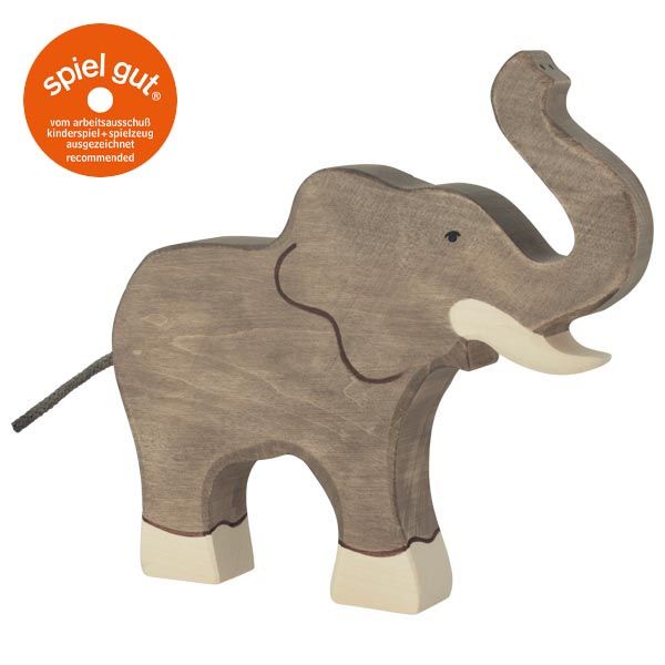 Produktbild: Holztiger Elefant, R&uuml;ssel hoch, Holz