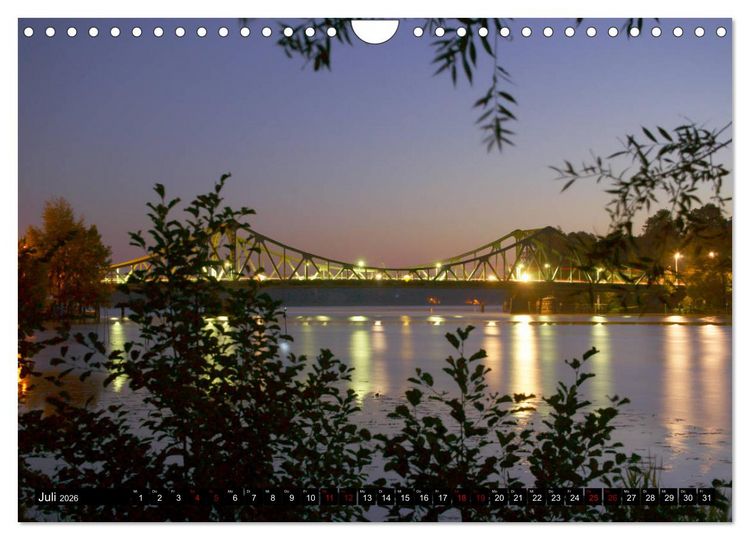 Produktbild: Potsdam zwischen Nacht und blauer Stunde (Wandkalender 2026 DIN A4 quer), CALVENDO Monatskalender