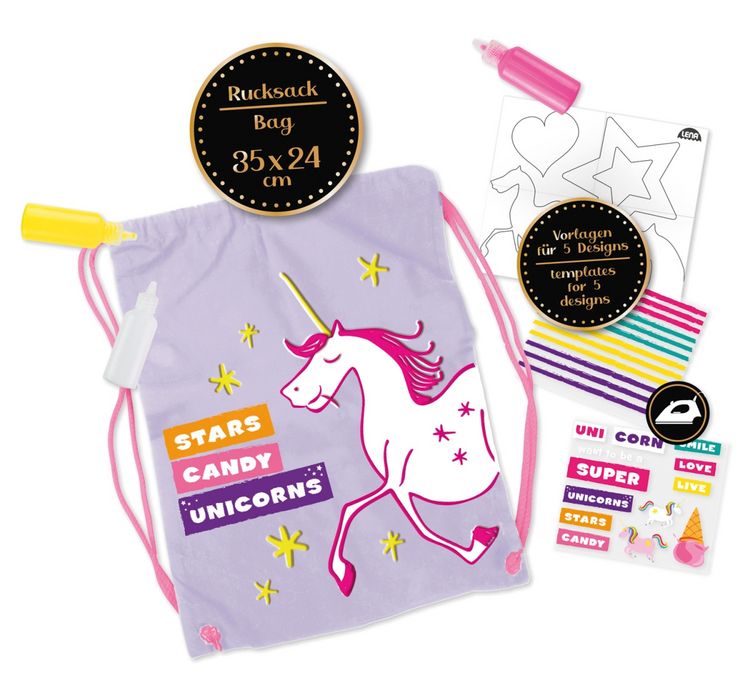 Produktbild: DIY Rucksack Einhorn, Faltschachtel