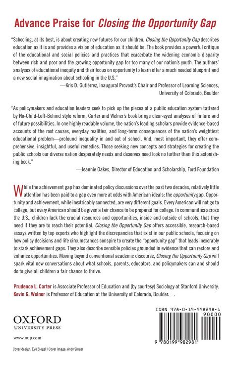 Produktbild: Closing the Opportunity Gap