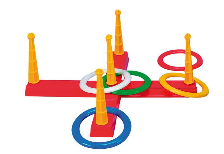Produktbild: Kreuz-Ringwurfspiel mit 5 Ringen