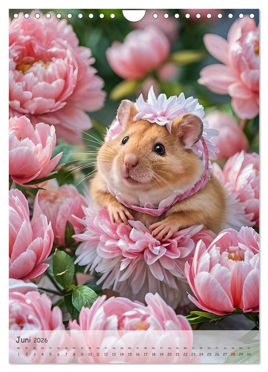 Produktbild: Hamster im Feiertagsfieber - Ein Jahr voller Flausch und Freude (Wandkalender 2026 DIN A4 hoch), CALVENDO Monatskalender