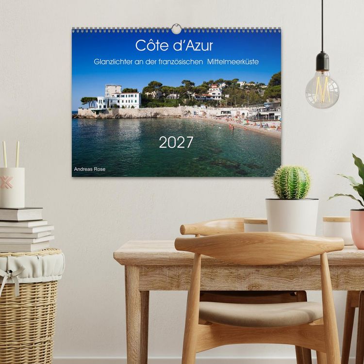 Produktbild: C&ocirc;te d&rsquo;Azur Glanzlichter an der franz&ouml;sischen Mittelmeerk&uuml;ste (Wandkalender 2027 DIN A3 quer), CALVENDO Monatskalender