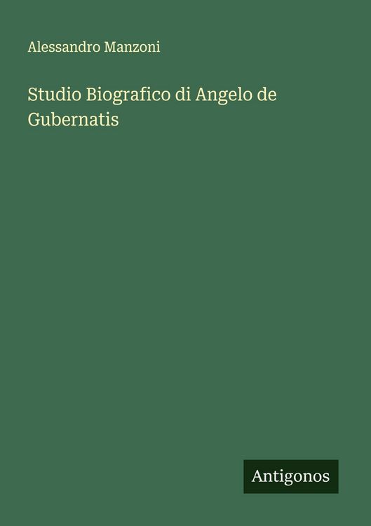 Produktbild: Studio Biografico di Angelo de Gubernatis