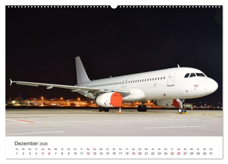 Produktbild: Flugzeugimpressionen auf dem Flughafen (Wandkalender 2026 DIN A2 quer), CALVENDO Monatskalender