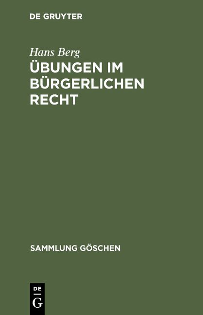 Produktbild: &Uuml;bungen im b&uuml;rgerlichen Recht