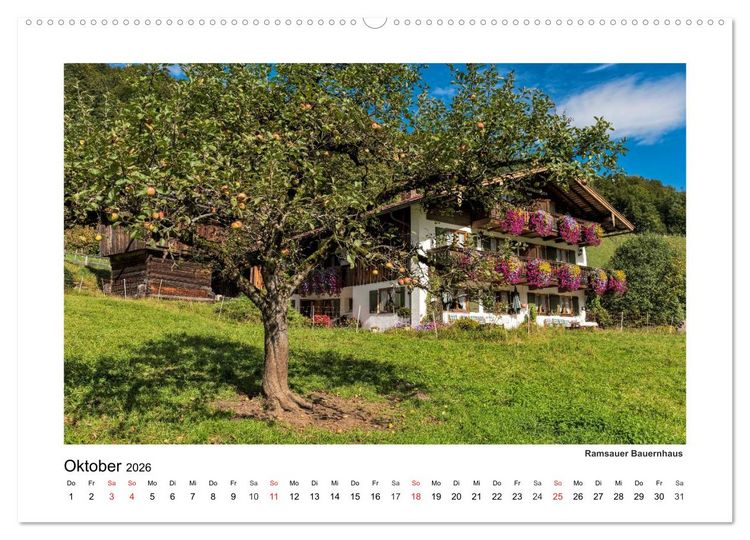 Produktbild: Willkommen im Bergsteigerdorf Ramsau (hochwertiger Premium Wandkalender 2026 DIN A2 quer), Kunstdruck in Hochglanz