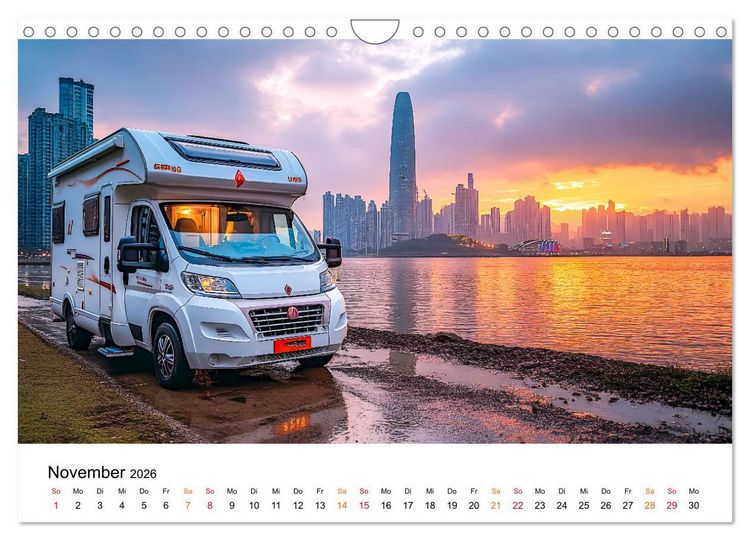 Produktbild: Wohnmobil grenzenlos (Wandkalender 2026 DIN A4 quer), CALVENDO Monatskalender