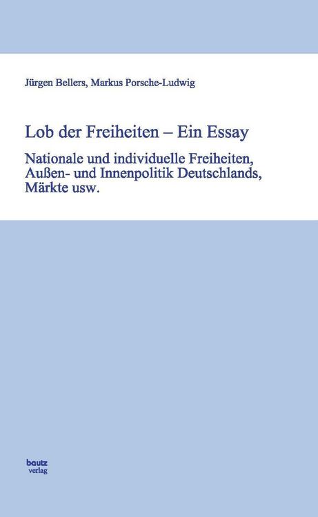 Produktbild: Lob der Freiheiten - Ein Essay