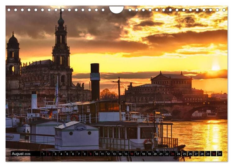 Produktbild: WUNDERVOLLES DRESDEN (Wandkalender 2026 DIN A4 quer), CALVENDO Monatskalender