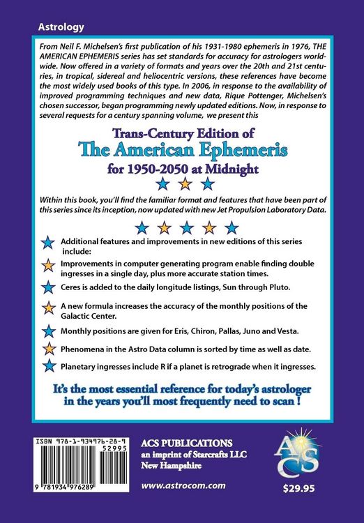 Produktbild: The American Ephemeris 1950-2050 at Midnight