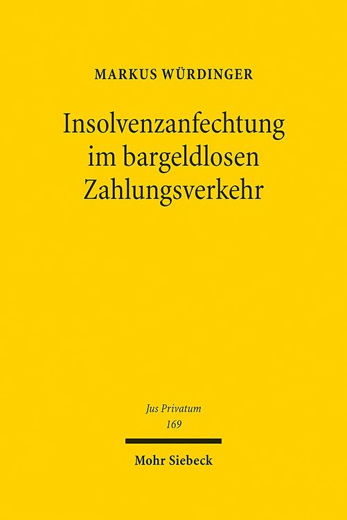 Bild vom Artikel Insolvenzanfechtung im bargeldlosen Zahlungsverkehr vom Autor Markus Würdinger