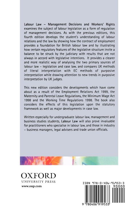Produktbild: Labour Law Management Decisions and Workers' Rights 4/e