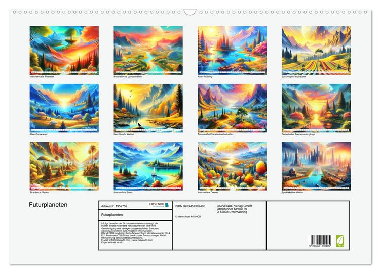 Produktbild: Futurplaneten (Wandkalender 2026 DIN A2 quer), CALVENDO Monatskalender