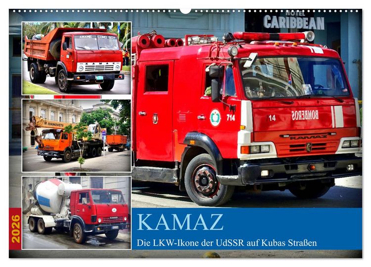 Produktbild: KAMAZ - Die LKW-Ikone der UdSSR auf Kubas Stra&szlig;en (Wandkalender 2026 DIN A2 quer), CALVENDO Monatskalender