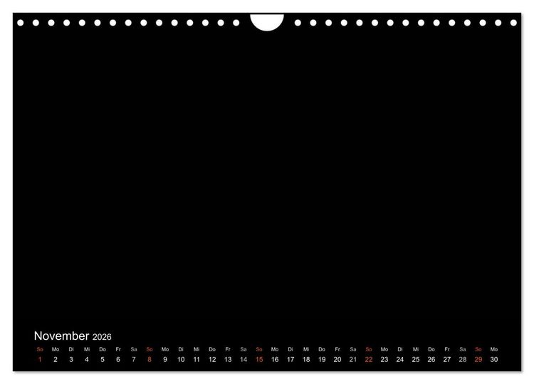 Produktbild: Bastelkalender - Schwarz (Wandkalender 2026 DIN A4 quer), CALVENDO Monatskalender