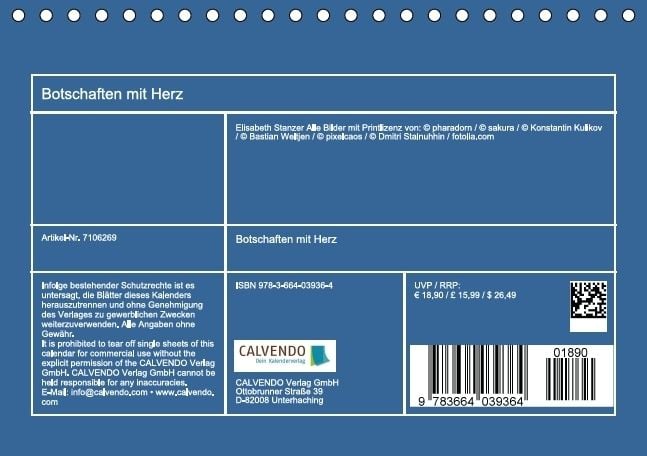Produktbild: Botschaften mit Herz! (Tischkalender immerw&auml;hrend DIN A5 quer)