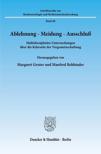 Produktbild: Ablehnung - Meidung - Ausschlu&szlig;.