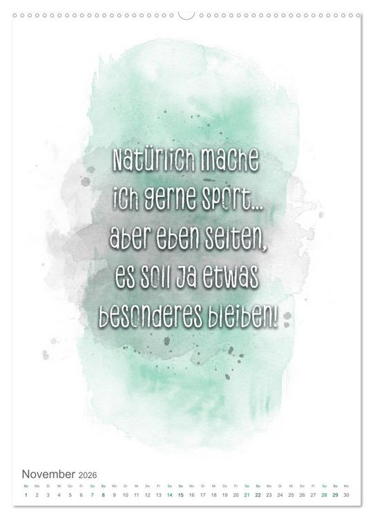 Produktbild: Das Alter ist nur eine Zahl (Wandkalender 2026 DIN A2 hoch), CALVENDO Monatskalender