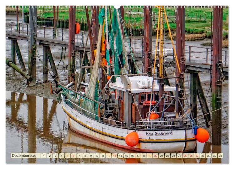 Produktbild: Maritime Augenblicke - Fischkutter (Wandkalender 2026 DIN A2 quer), CALVENDO Monatskalender