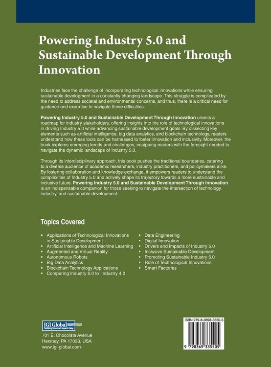 Produktbild: Powering Industry 5.0 and Sustainable Development Through Innovation