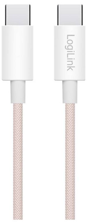 Produktbild: LogiLink USB-C&reg; Kabel USB 2.0 USB-C&reg; Stecker 1.5 m Rosa CU0345