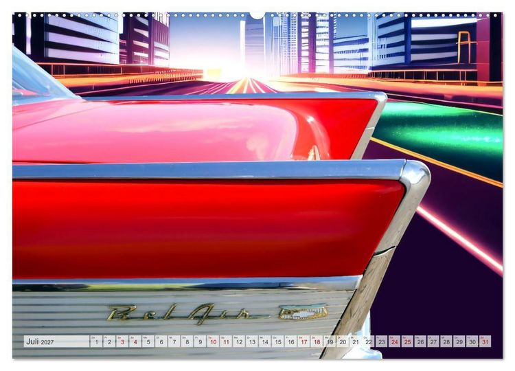 Produktbild: US Classic Cars im Jet-Age (hochwertiger Premium Wandkalender 2027 DIN A2 quer), Kunstdruck in Hochglanz