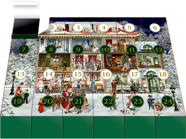 Produktbild: Puzzle-Adventskalender &ndash; Unser wunderbares Weihnachtshaus