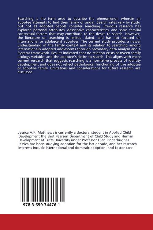 Produktbild: Family Context and Searching Among Internationally Adopted Adolescents