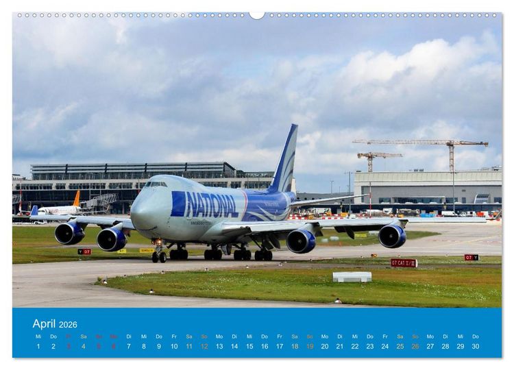 Produktbild: Flugzeugmomente in Stuttgart (Wandkalender 2026 DIN A2 quer), CALVENDO Monatskalender