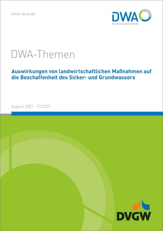Produktbild: Auswirkungen von landwirtschaftlichen Ma&szlig;nahmen auf die Beschaffenheit des Sicker- und Grundwassers
