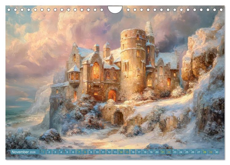 Produktbild: M&auml;rchenschl&ouml;sser - Imposante Fantasiepal&auml;ste (Wandkalender 2026 DIN A4 quer), CALVENDO Monatskalender