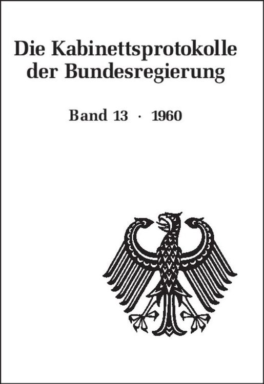 Produktbild: Die Kabinettsprotokolle der Bundesregierung / 1960