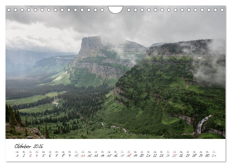 Produktbild: Glacier National Park Montana - USA (Wandkalender 2026 DIN A4 quer), CALVENDO Monatskalender