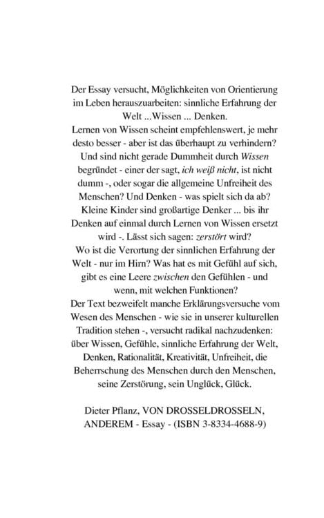 Produktbild: Von Drosseldrosseln, Anderem