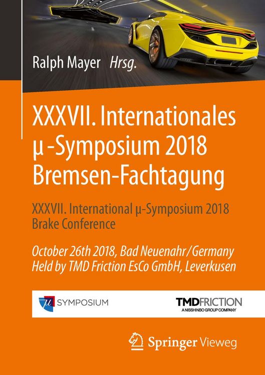 Produktbild: XXXVII. Internationales &micro;-Symposium 2018 Bremsen-Fachtagung