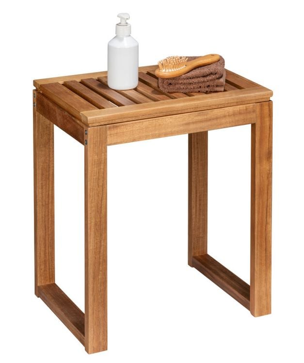 Produktbild: Badhocker Mod. Fondi, aus massivem Akazienholz
