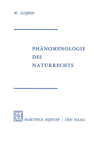 Produktbild: Ph&auml;nomenologie Des Naturrechts