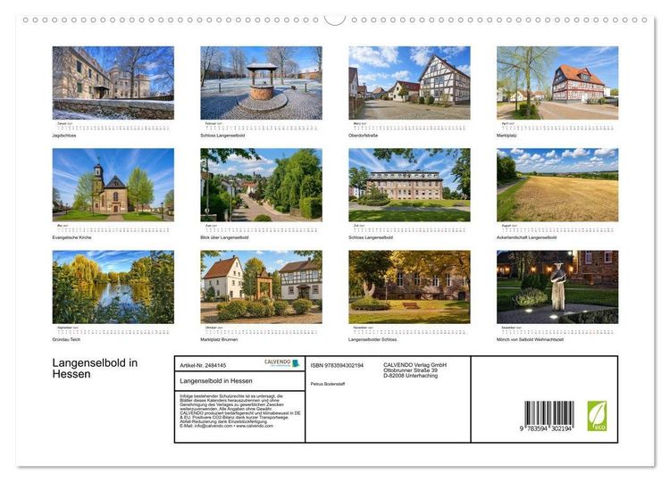 Produktbild: Langenselbold in Hessen (hochwertiger Premium Wandkalender 2027 DIN A2 quer), Kunstdruck in Hochglanz