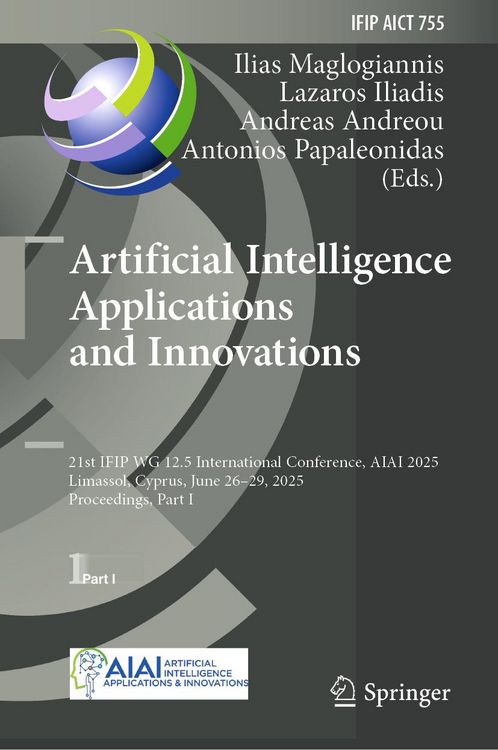 Produktbild: Artificial Intelligence Applications and Innovations