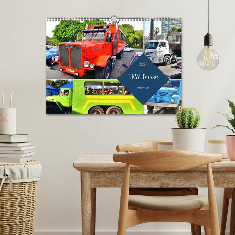 Produktbild: LKW-Busse - Made in Cuba (Wandkalender 2026 DIN A3 quer), CALVENDO Monatskalender