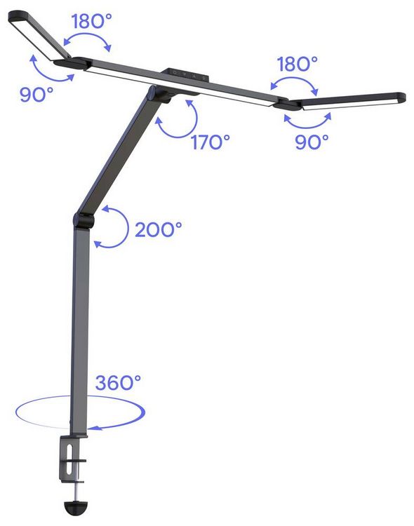 Produktbild: Sygonix SY-7459570 LED-Schreibtischleuchte LED LED 17W Schwarz